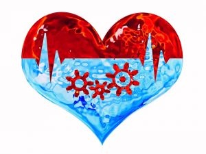 Art design of a heart for national heart health month